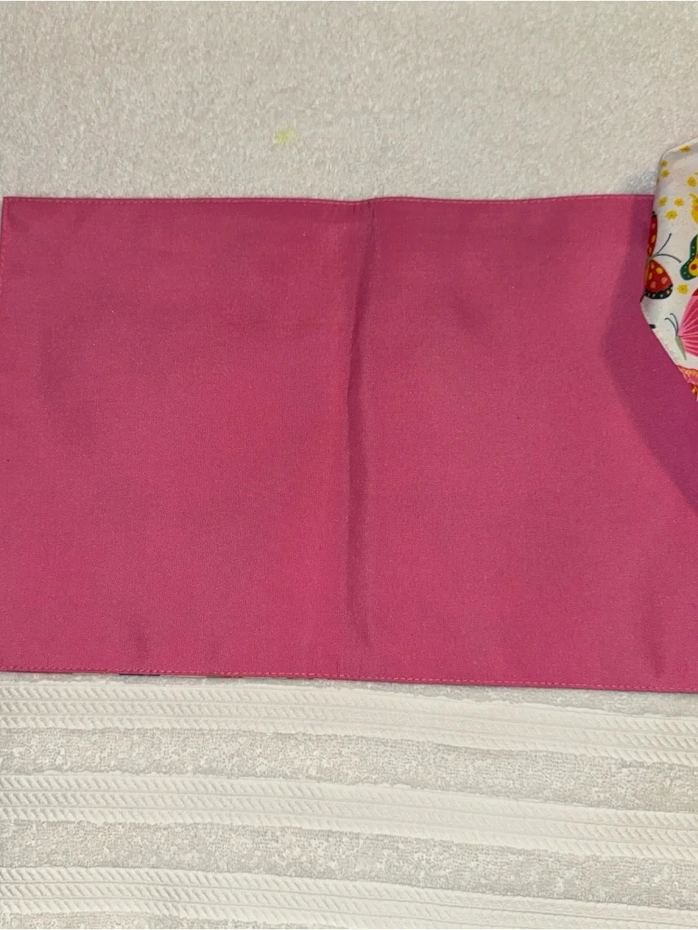 Colorful Butterfly Table Runner - White with Multicolor Butterflies